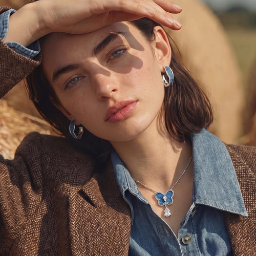 Azure Dream Butterfly Necklace